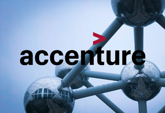 Accenture logo with a government building icon.