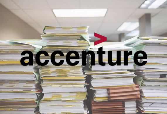 Accenture logo with a database icon.