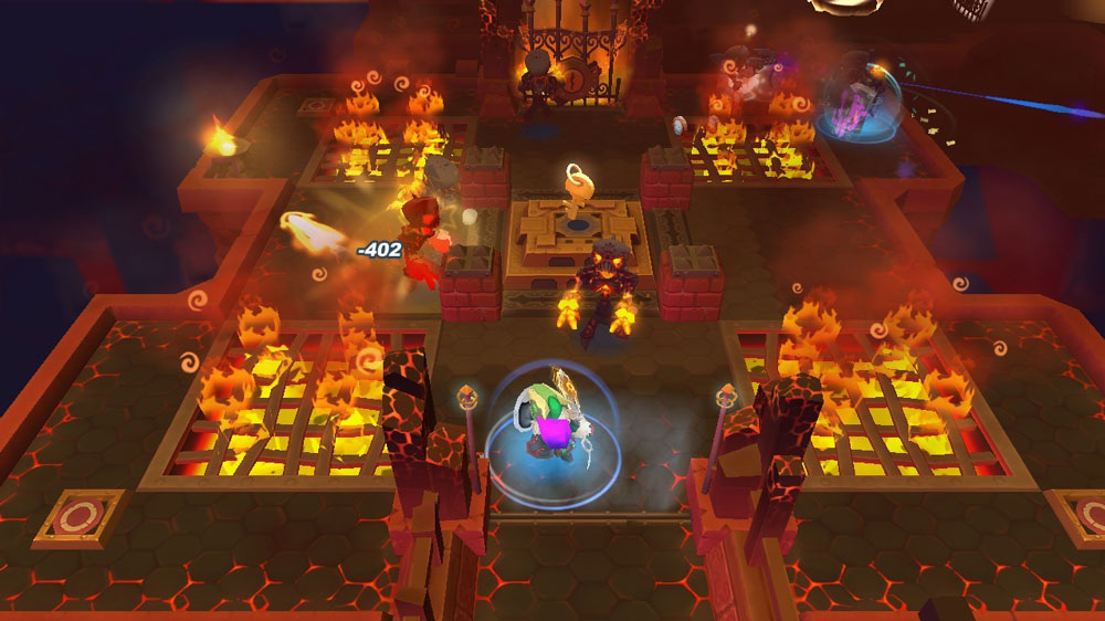 A screenshot of Spiral Knights gameplay.