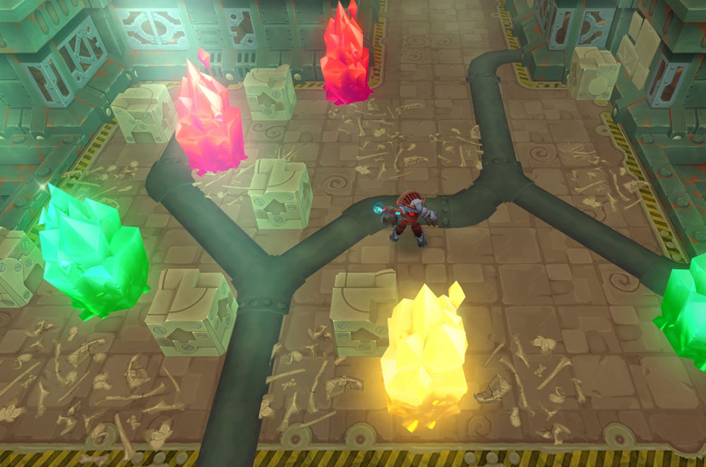 A screenshot of Spiral Knights gameplay.